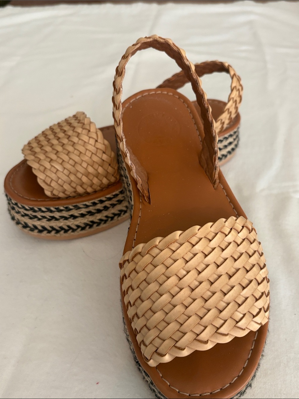 Women’s Penelope Chilvers Leather Espadrille  Sandals. Sz 39